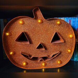 Glittery Pumpkin Light Decor